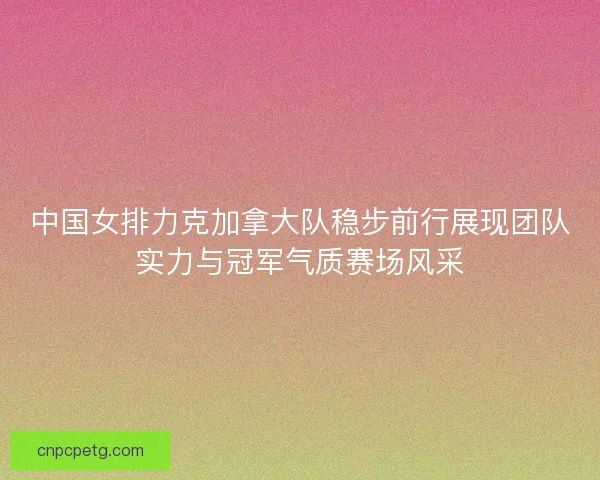 中国女排力克加拿大队稳步前行展现团队实力与冠军气质赛场风采